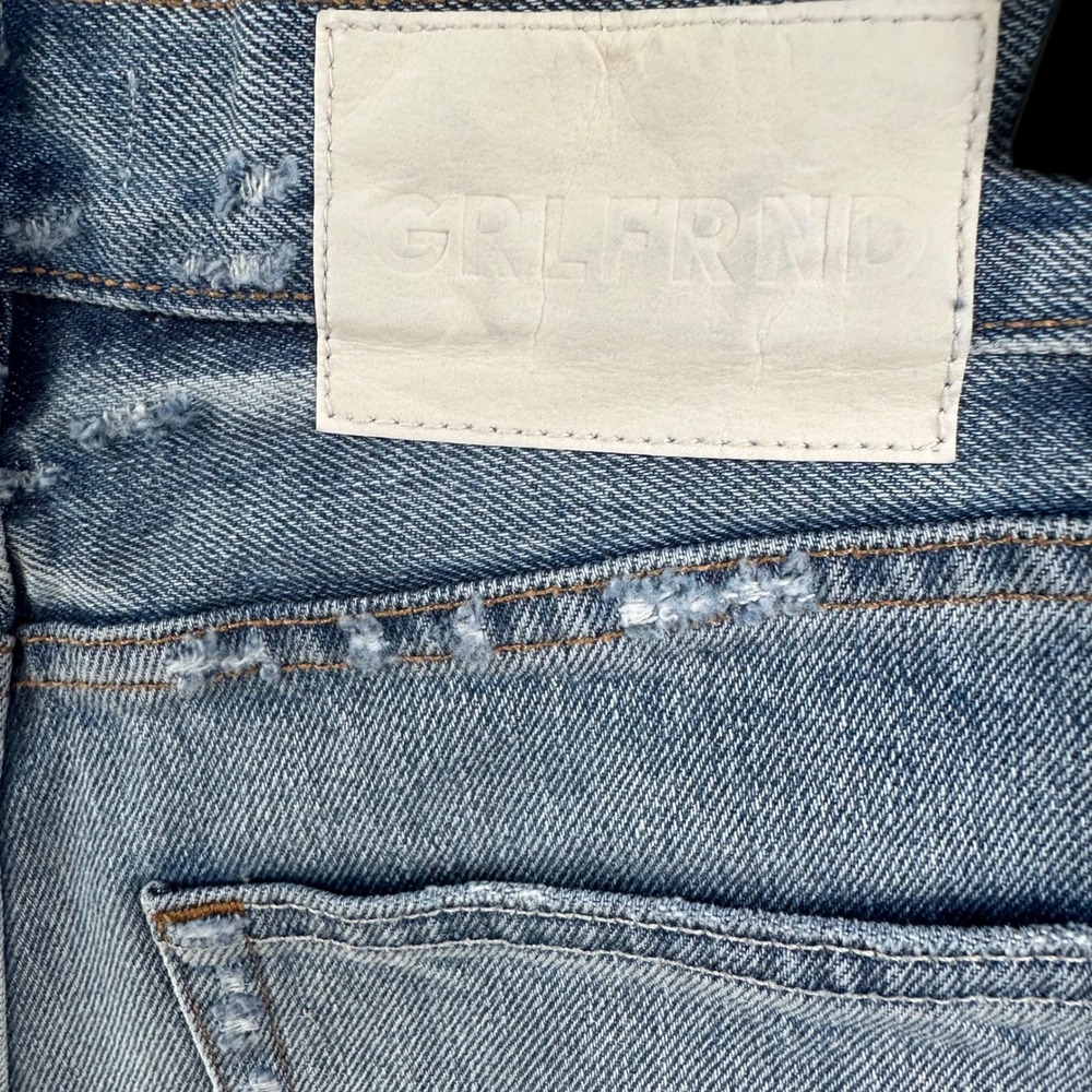 GRLFRND The Jules Super High Rise Vintage Cotton Denim Cutoff Shorts Size 25 - Picture 5 of 9
